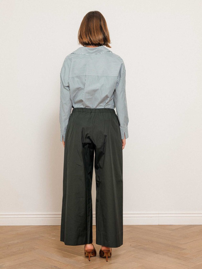 Pantalon large en coton vert - Smmaureo - Max Mara