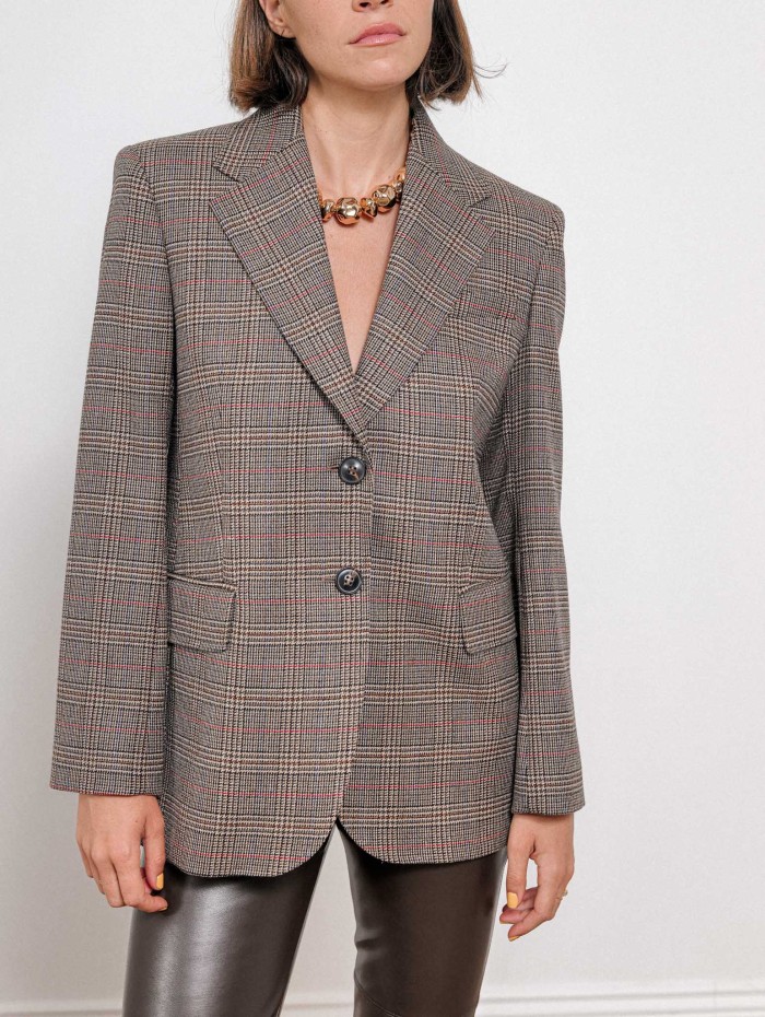 Blazer en laine vierge Prince de Galles - Mstalca - Max Mara