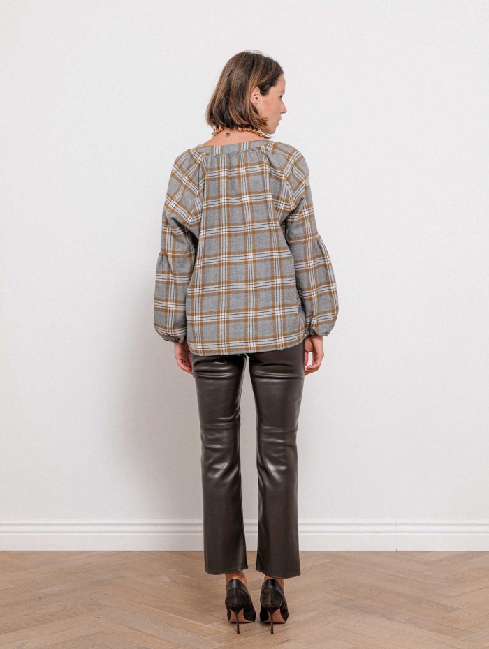 Blouse en laine vierge - Carreaux - A.shirt