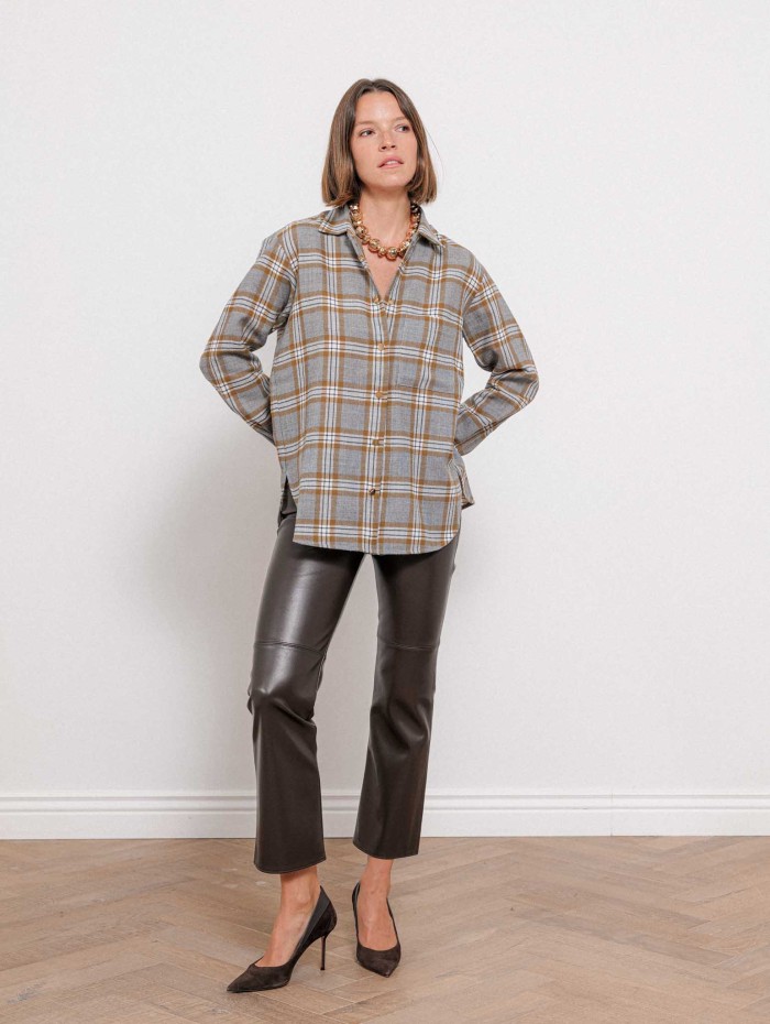Chemise en laine vierge - Carreaux - A.shirt