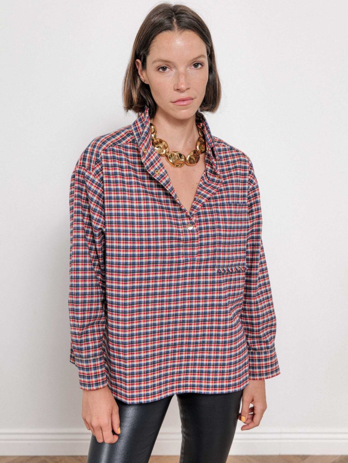 Blouse en coton - Carreaux - A.shirt