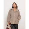 Veste zippée en laine et cachemire - Moka - Max et moi