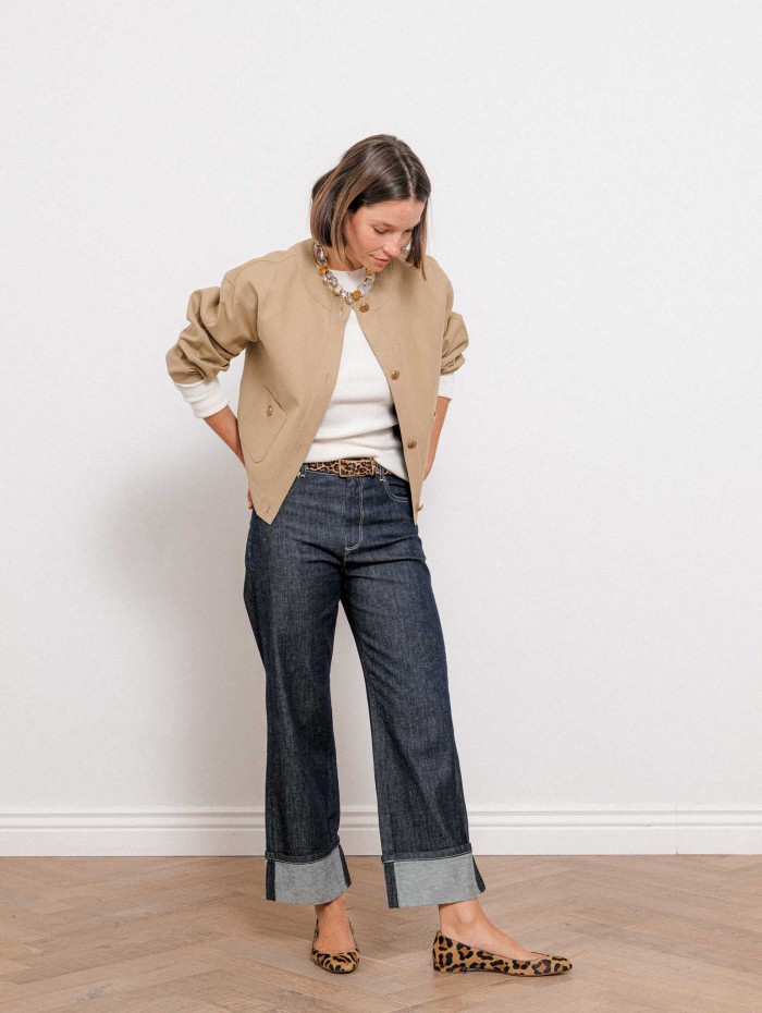Veste beige en coton à boutons dorés - Mstkiwi - Max Mara