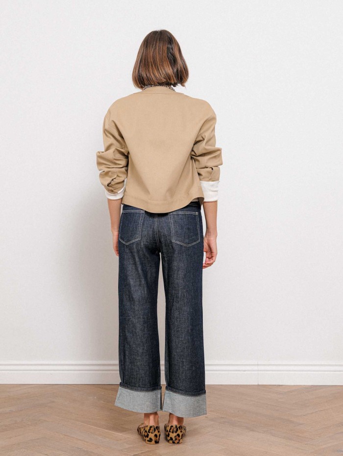 Veste beige en coton à boutons dorés - Mstkiwi - Max Mara