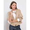 Veste beige en coton à boutons dorés - Mstkiwi - Max Mara