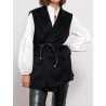 Blazer sans manches en laine vierge - Noir - Spxrapido