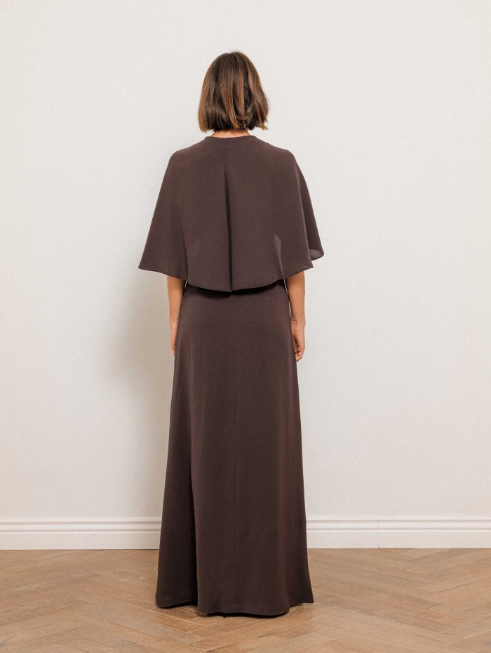 Robe évasée à cape et décolleté V - Msepanno - Max Mara