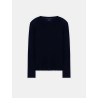 T-shirt manches longues en cachemire - Bleu marine - Majestic Filatures