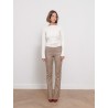 Legging évasé en cuir moka - Beyina - Max et moi
