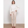 Legging en cuir évasé beige - Max et Moi - Beyina