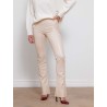 Legging en cuir évasé beige - Max et Moi - Beyina