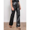 Pantalon évasé en cuir noir - Beau - Max et Moi