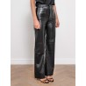 Pantalon évasé en cuir noir - Beau - Max et Moi