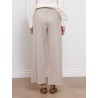Pantalon fluide beige en laine vierge - Smmfloria - Max Mara