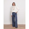 Pantalon fluide bleu en laine vierge - Mstmagma - Max mara