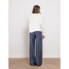 Pantalon fluide bleu en laine vierge - Mstmagma - Max mara