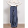 Pantalon fluide bleu en laine vierge - Mstmagma - Max mara