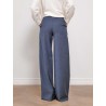 Pantalon fluide bleu en laine vierge - Mstmagma - Max mara