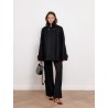 Pantalon évasé noir en laine mélangée - Smmeuforia - Max mara