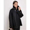 Manteau court noir en laine et cachemire | Lanvin
