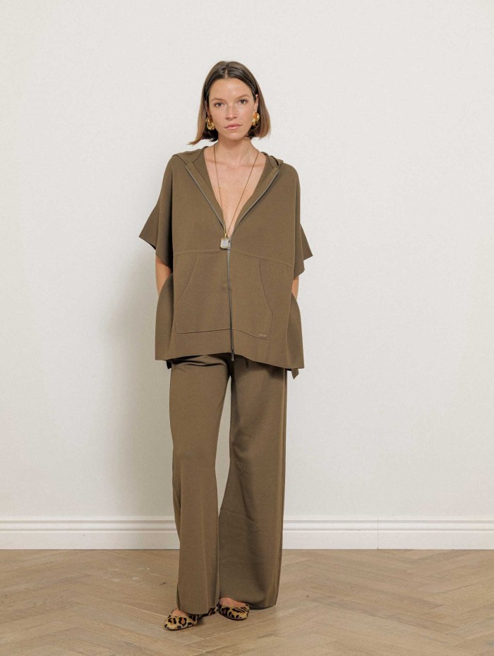 Pantalon fluide kaki à taille élastique - Mxmfaida - Max Mara