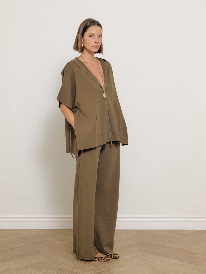Pantalon fluide kaki à taille élastique - Mxmfaida - Max Mara