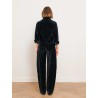 Chemise courte en velours bleu marine - Mstrivolo  - Max mara