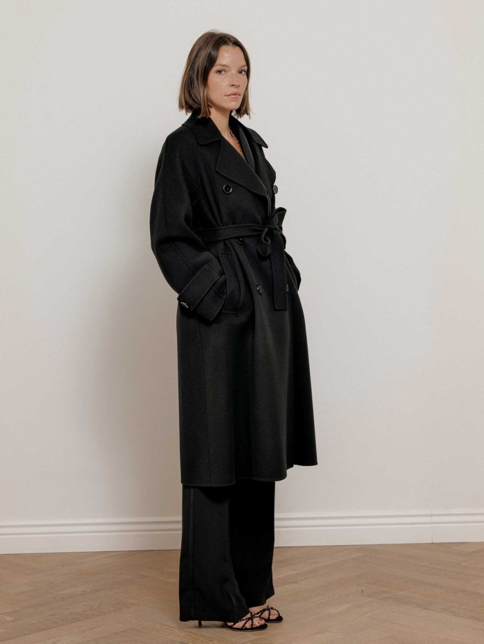 Manteau midi noir en laine vierge - Samanta | 'S Max Mara