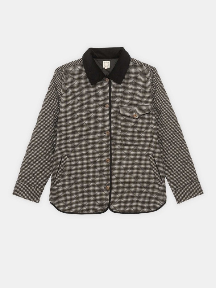 Veste matelassée bi-matière à coupe droite - Milady - Ines de la Fressange