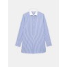 Chemise rayée bleue en coton à coupe large - Blair - Ines de la Fressange