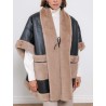 Poncho en cuir et fourrure - Noir - Max et moi