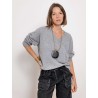 Pull col v en cachemire - Gris - Max et moi