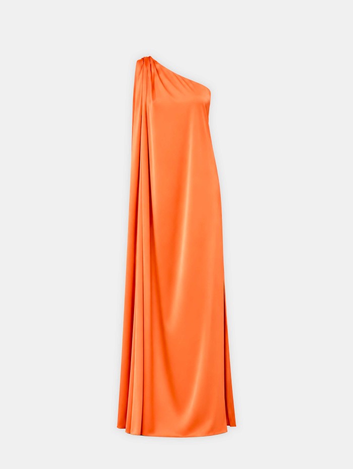Robe charmeuse une épaule mandarine - Mona - 26 Avenue