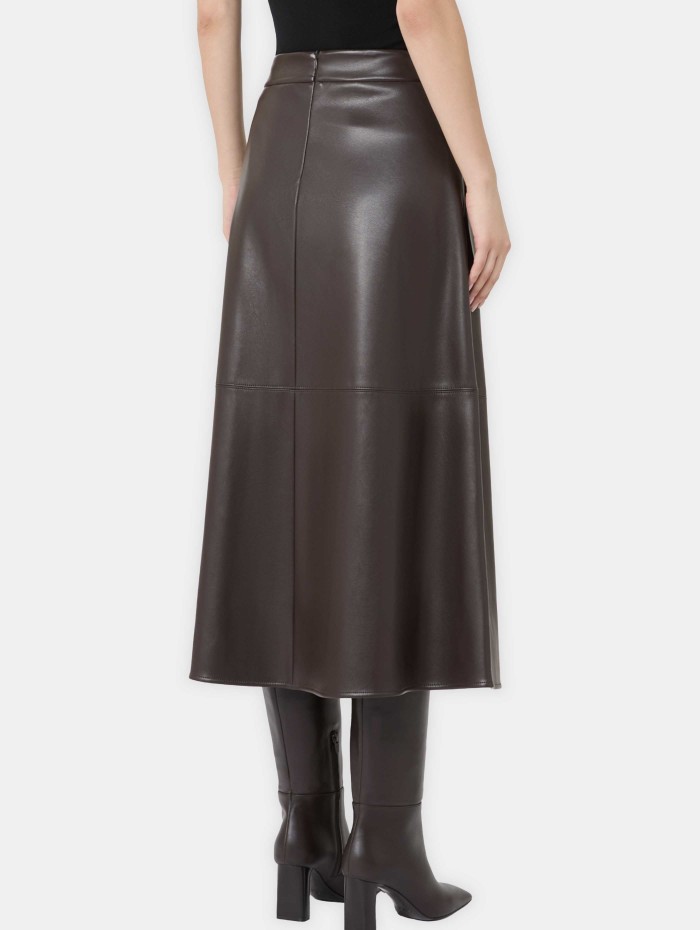 Jupe mi-longue évasée effet cuir - Smmnordica - Max Mara
