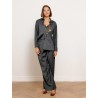 Pantalon palazzo gris en laine vierge - Taro - Max Mara