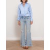Jean low rise straight flare - Kushiro - Boro denim