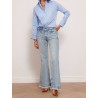 Jean low rise straight flare - Kushiro - Boro denim