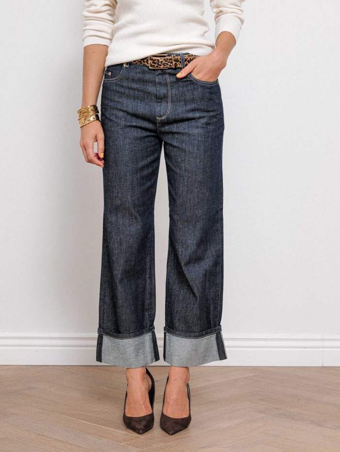 Jean droit revers 7/8 - Poggio - Max Mara