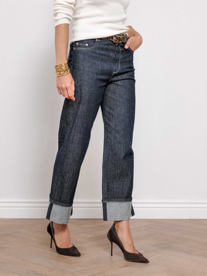 Jean droit revers 7/8 - Poggio - Max Mara