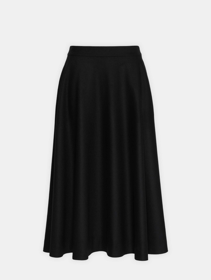 Jupe longue évasée en flanelle de laine - Smmbetulla - Max mara