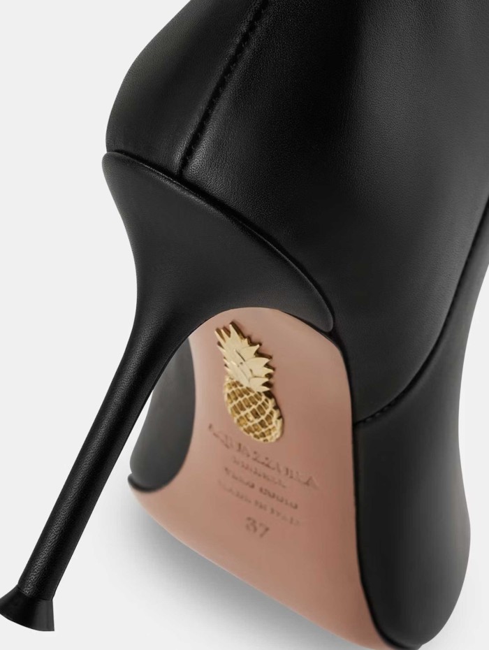 Bottines noires Harper Bootie 85 - Aquazzura