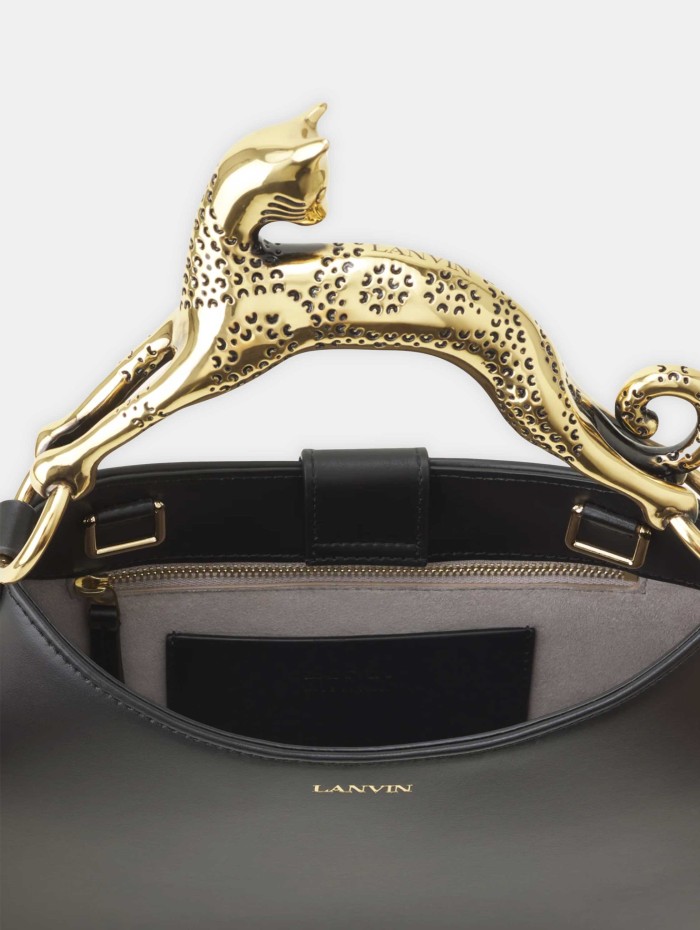 Sac en cuir - Hobo bag with cat handle - Lanvin