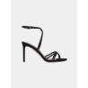 Sandales noires à cristaux 85 mm - Love Struck - Aquazzura