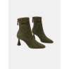 Bottines en daim kaki à talon 75 mm - Amore - Aquazzura