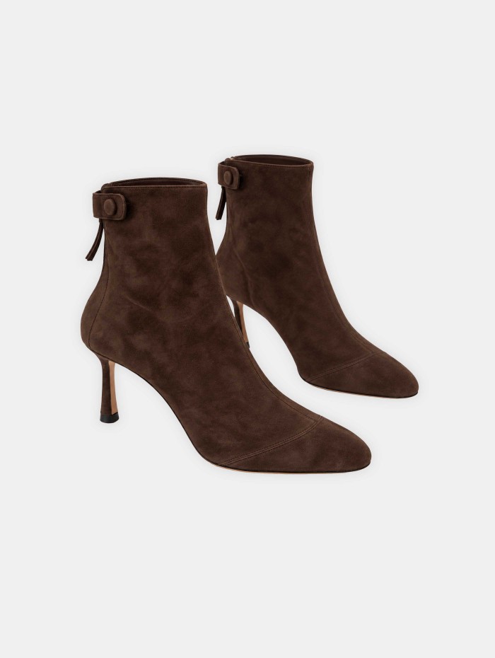 Bottines en daim chocolat - R1B830 - Francesco Russo