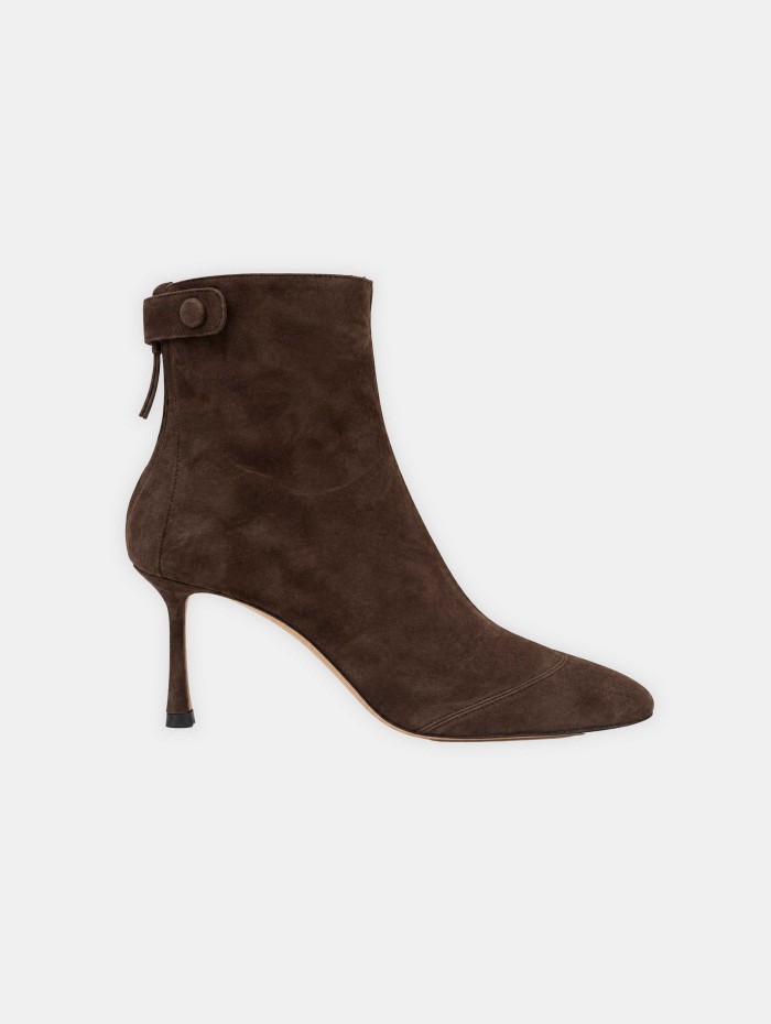 Bottines en daim chocolat - R1B830 - Francesco Russo