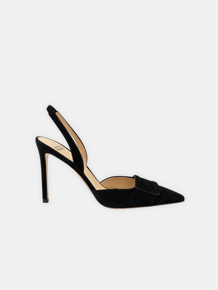 Escarpins en daim - Slim back suede - Francesco Russo