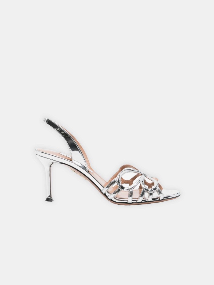 Sandales argent - Hula sandal 75 - Aquazzura