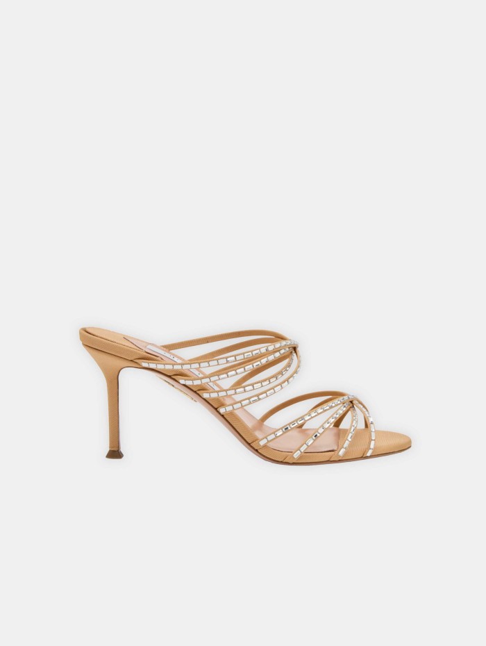 Mules à talons - Tell Me Crystal 75 - Aquazzura