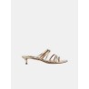Mules en cuir dorées - Latour 30mm - Aquazzura